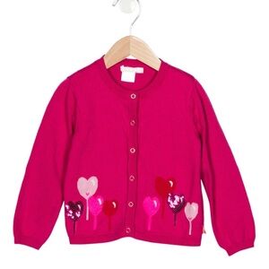 Billieblush Pink and Red Heart Sweater
